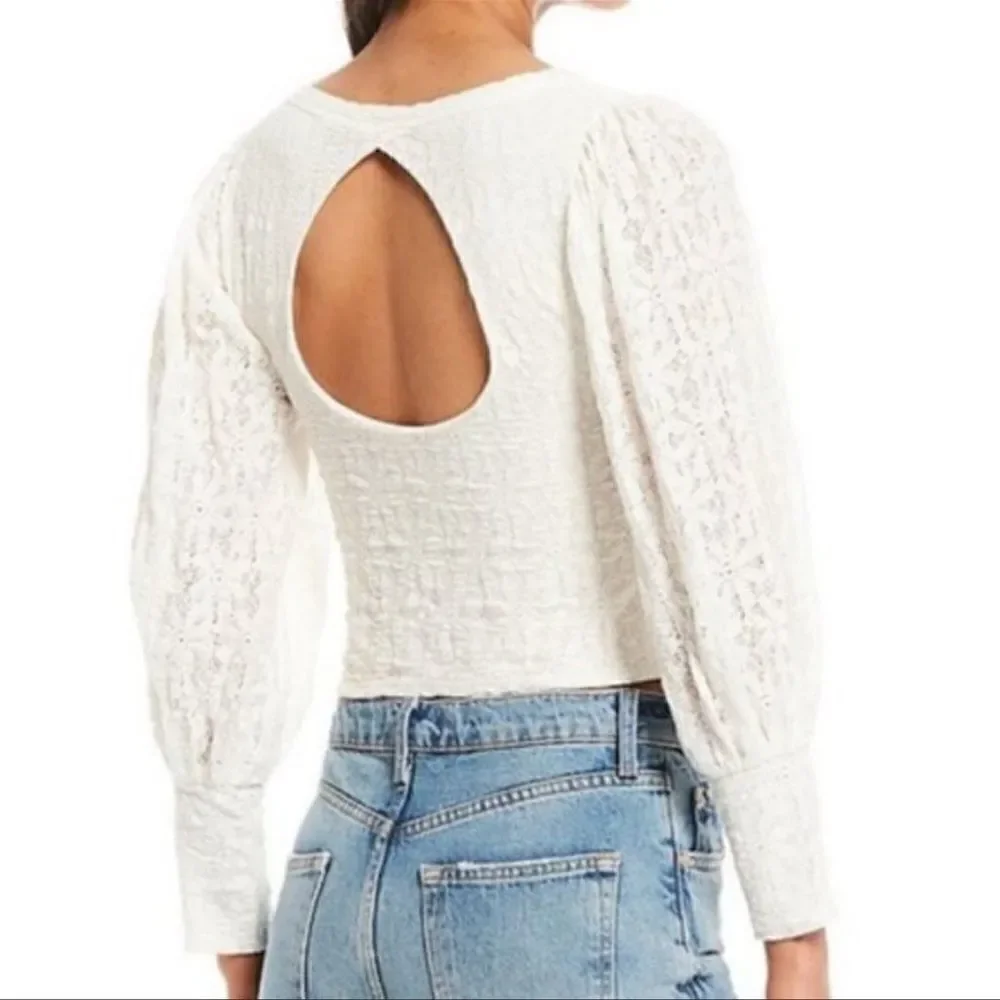 NWT Free People cropped long sleeves top M